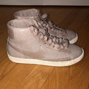 Nike Taupe Snakeskin High-Top Sneakers